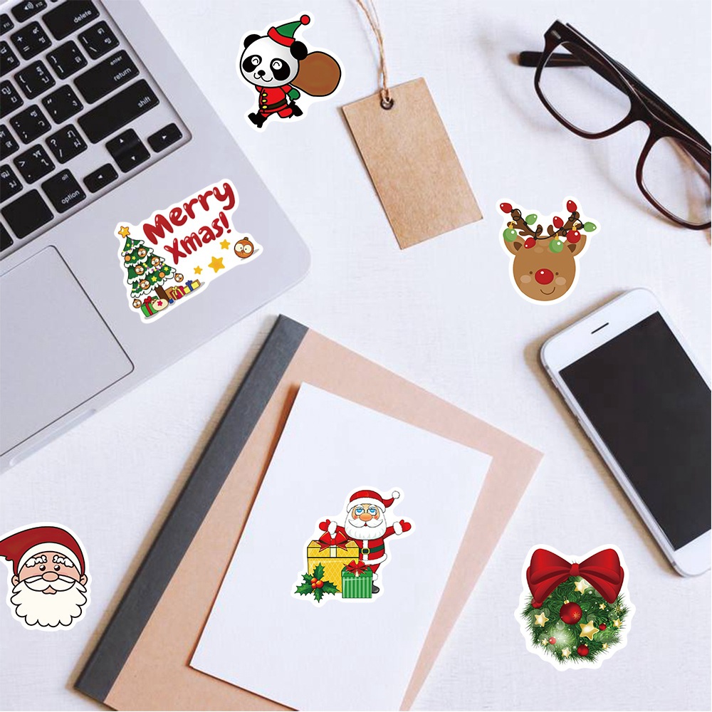 Cute Santa Stickers For Laptop Journal Computer Christmas - Temu
