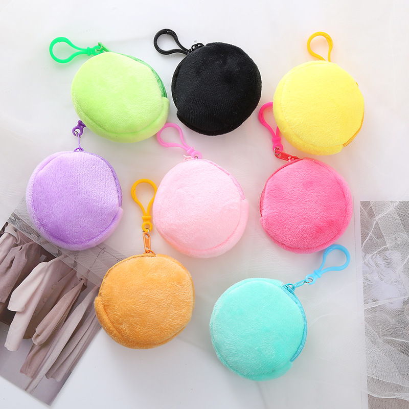 6CM Approx. Colorful Plush Purse , Key Hook Small Plush Toy Coin Purse -  AliExpress
