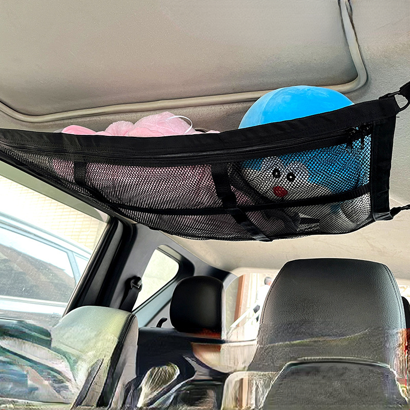 Car Ceiling Storage Net Bag Roof Pocket Hanging Luggage Suspended