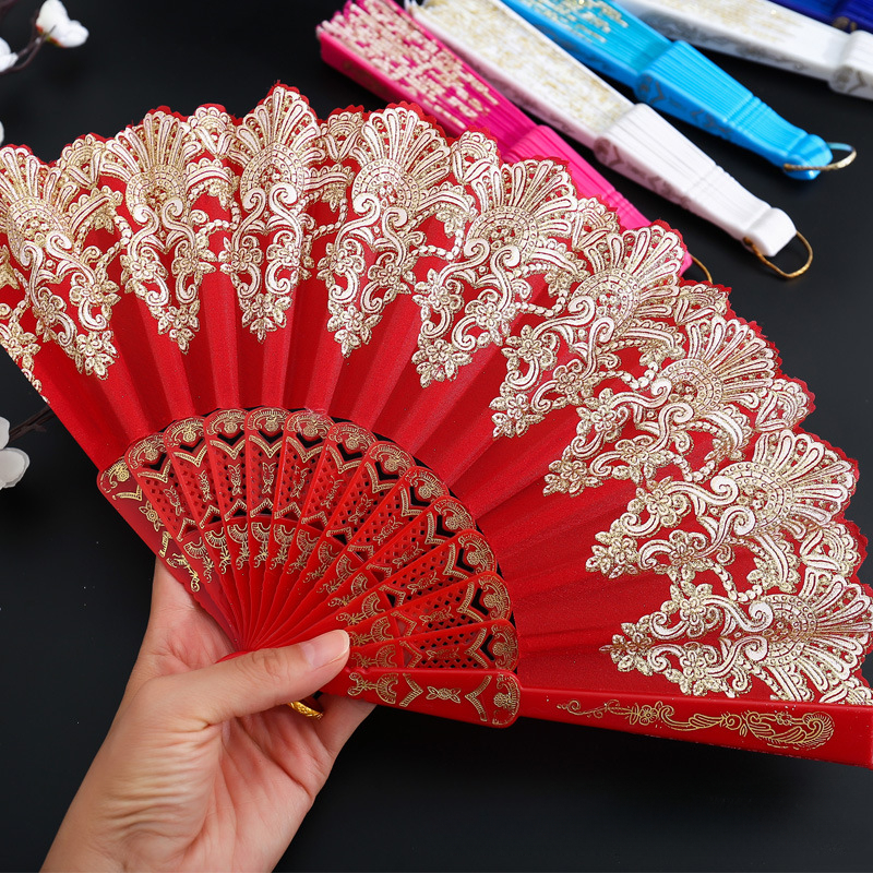 Dragon Flower Fan Chinese Style Cheongsam Dance Fan Spanish