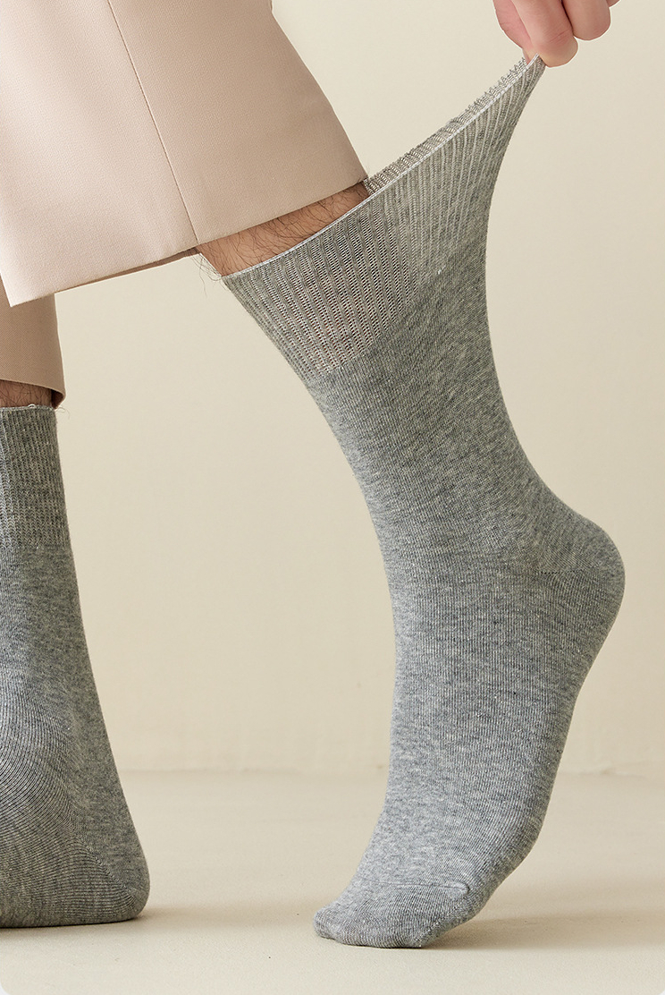 3/5pairs Men's Loose Fitting Socks, Thin Breathable Comfy Crew Socks, Men's Socks, US Size 8-12.5
