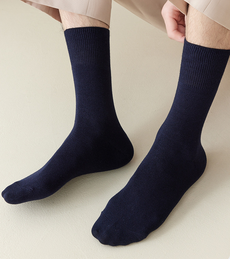 3/5pairs Men's Loose Fitting Socks, Thin Breathable Comfy Crew Socks, Men's Socks, US Size 8-12.5