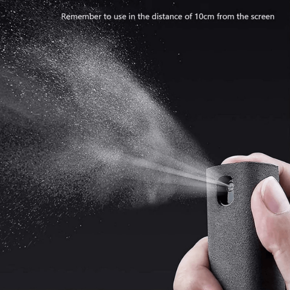 2 in 1 screen cleaner spray and microfiber cloth   phones laptops and tablets details 0