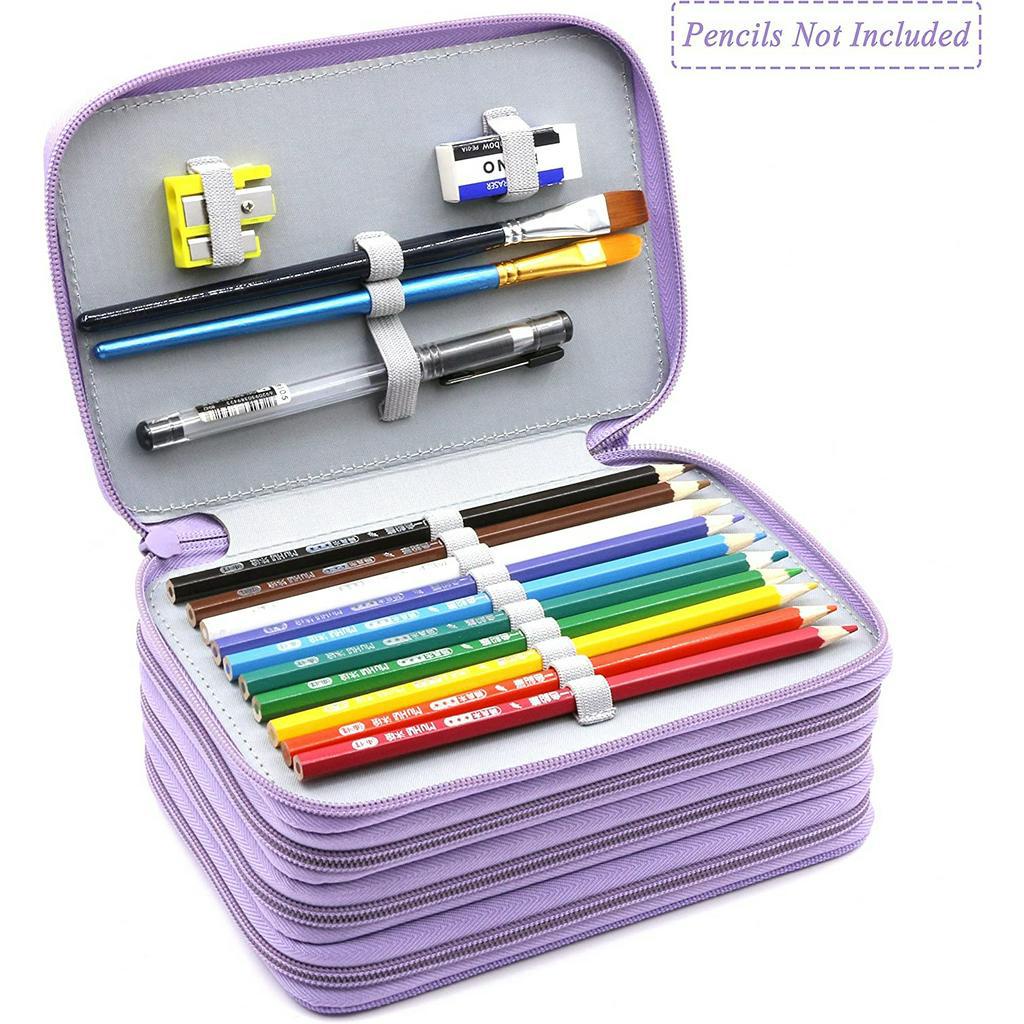 Portable Solid Color Four layer Pencil Case 72 hole Pencil - Temu