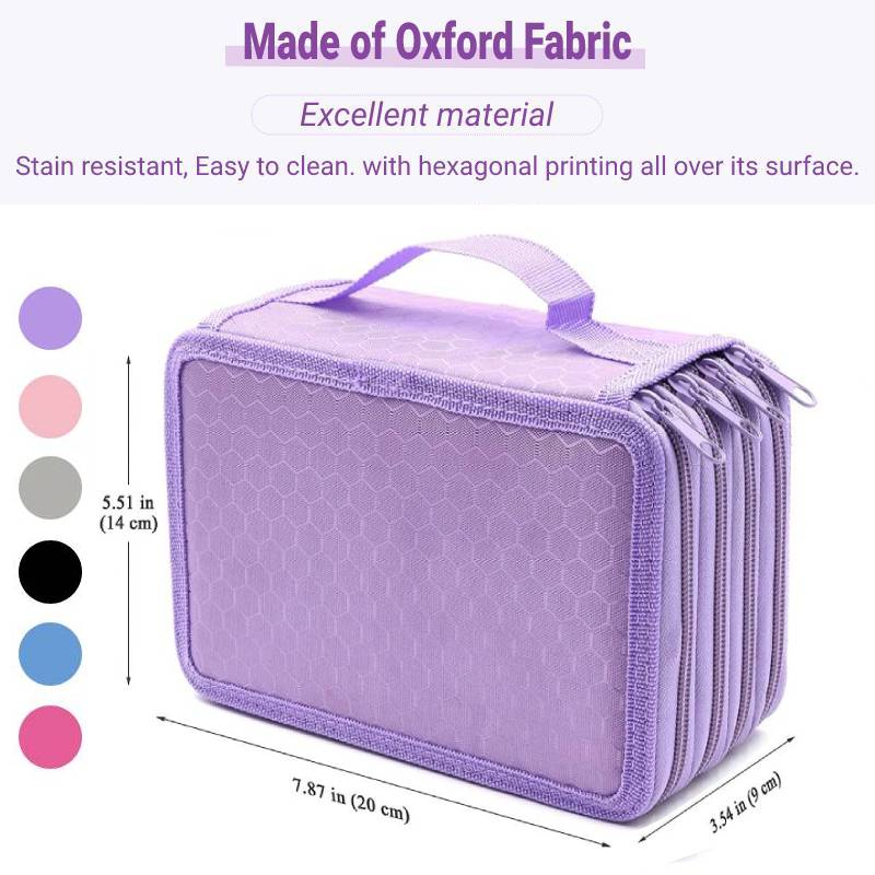 High Capacity Oxford Cloth Pencil Case With 72 Holes Ideal For