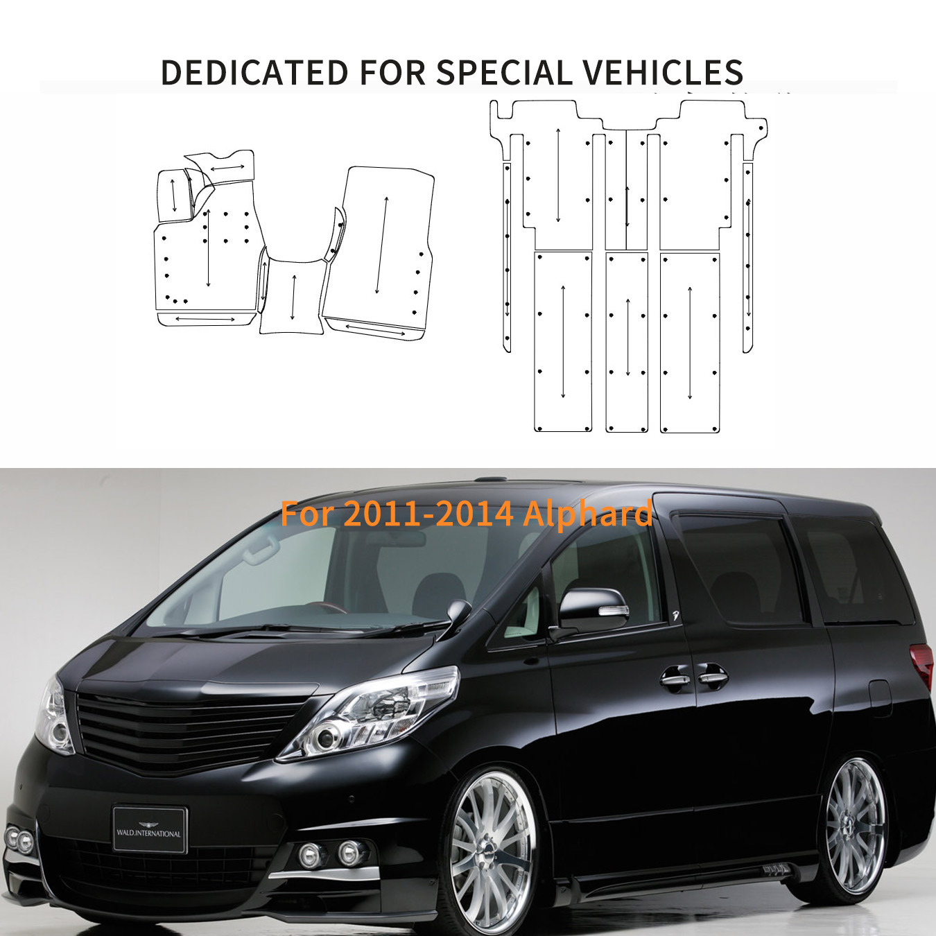 lhd】トヨタアルファード（7人乗り）2011-2014用の三層pvcステレオフルカバーアンチスリップカーマットに適合します 送料無料、返品無料  Temu Japan