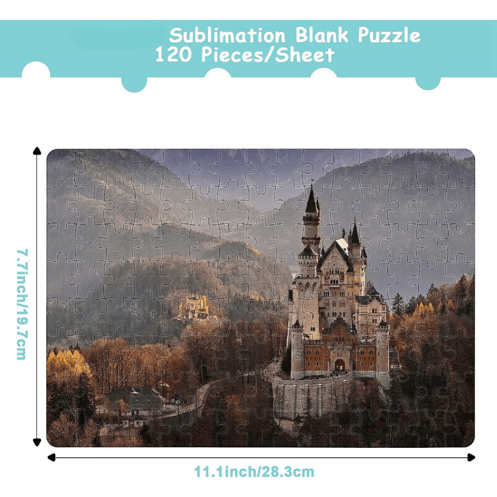 20 Sets Blank Sublimation A4 Jigsaw Puzzle with 120 Pieces DIY Heat Press  Transfer Crafts A4 Thermal Transfer Puzzle Wholesale DIY Thermal Transfer