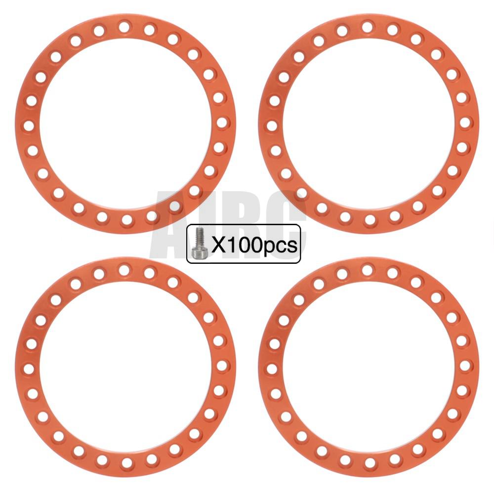 4pcs Aluminum Alloy 1 9inch Beadlock Wheel Outer Ring For 1 10 Rc