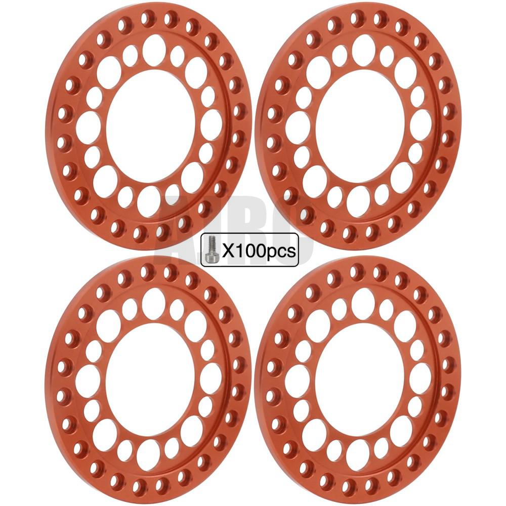 4pcs Aluminum Alloy 1 9inch Beadlock Wheel Outer Ring For 1 10 Rc