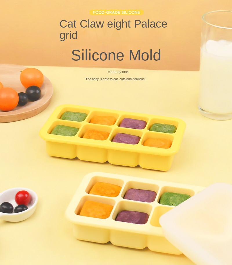 1pc Cat Claw Shaped Ice Cube Tray With Lid, Small Freezing Box