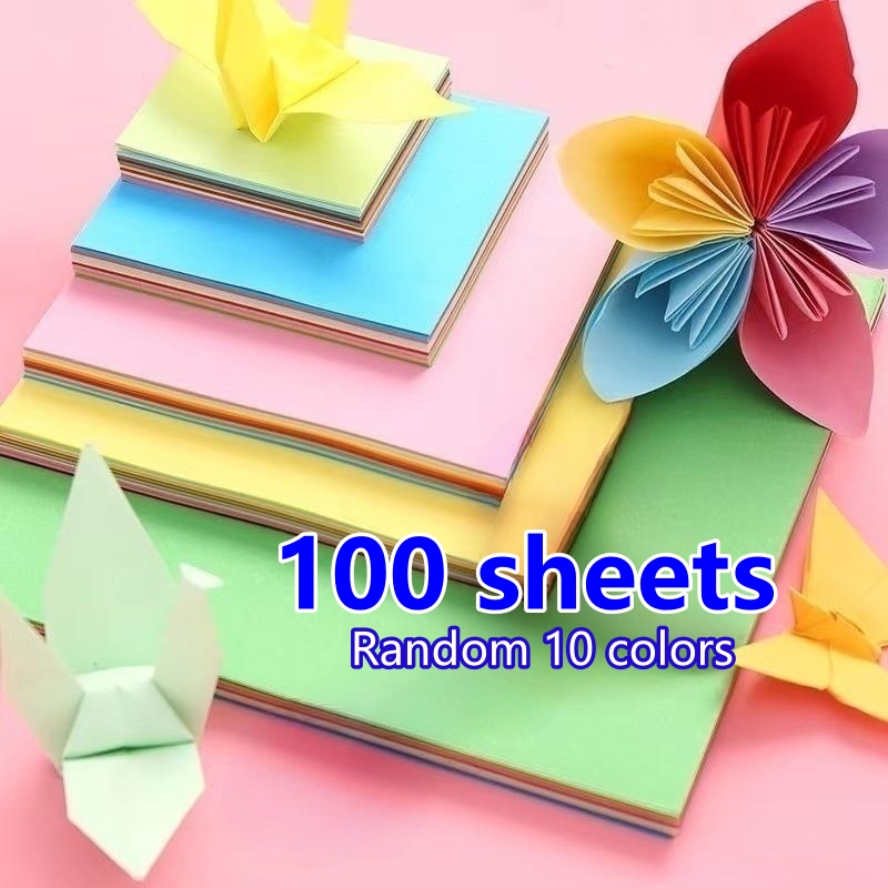 100 Fogli Origami Colorati Origami Fatti A Mano Carta Taglio