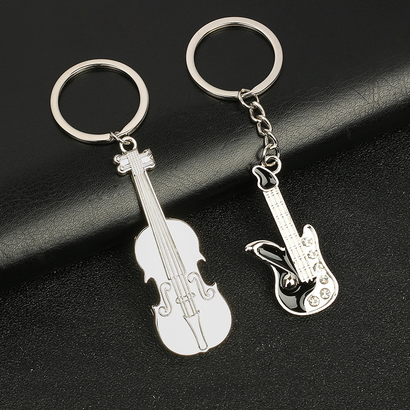 Creative Guitar Pendant Keychain Bag Backpack Ornament
