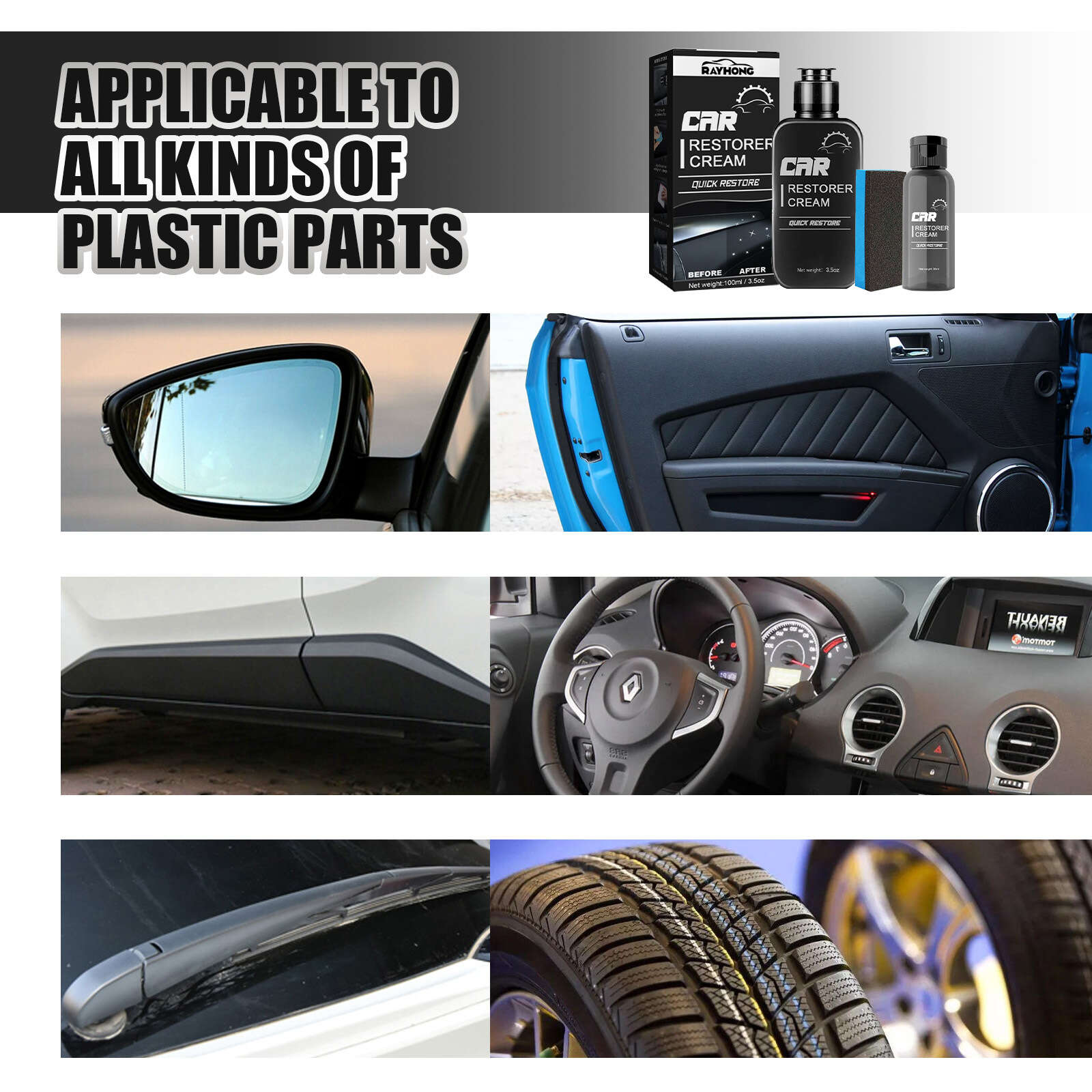 Car Plastic Coating Protection Plastic Leather Dashboard Renew Repair  Refurbishing Agent For Car Care - Temu