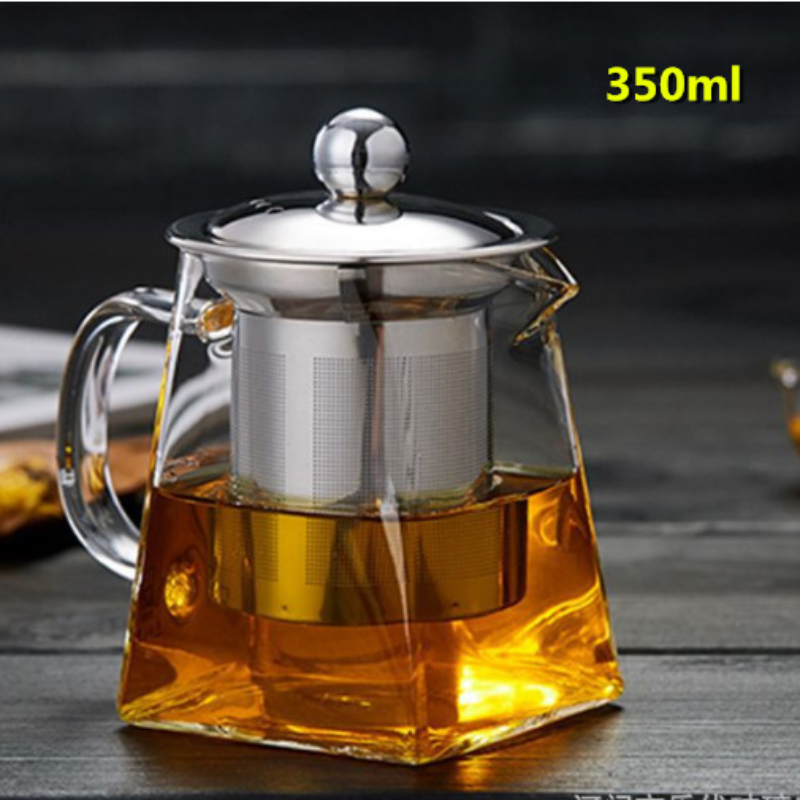 Stainless Steel Candle Stove With Glass Flower Teapot - Temu