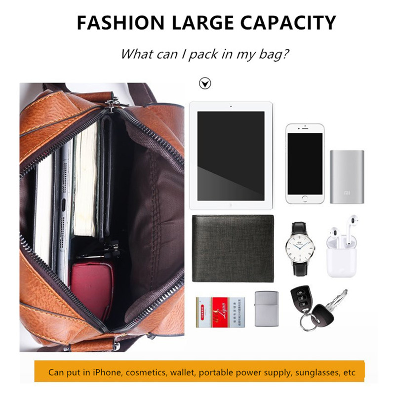 Men PU Shoulder Bag Horizontal Formal Business Luxury Messenger