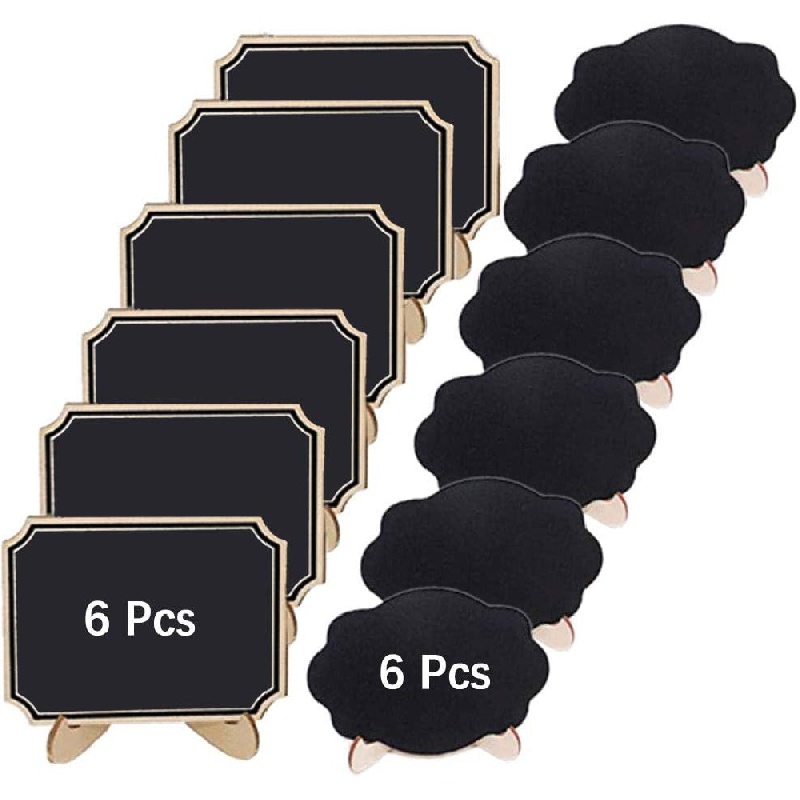 Mini Chalkboard Signs With Stand small Rectangle Wooden - Temu