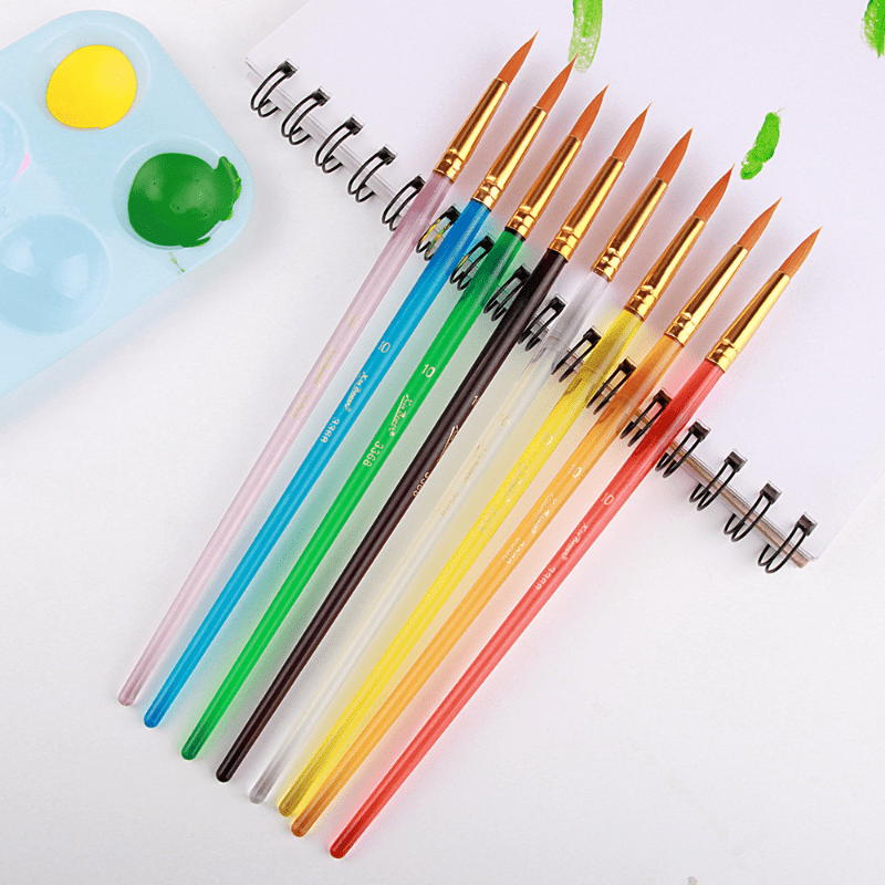 Xin Bowen Nylon Brush Set Angled Round Tip Art Pen Brush - Temu