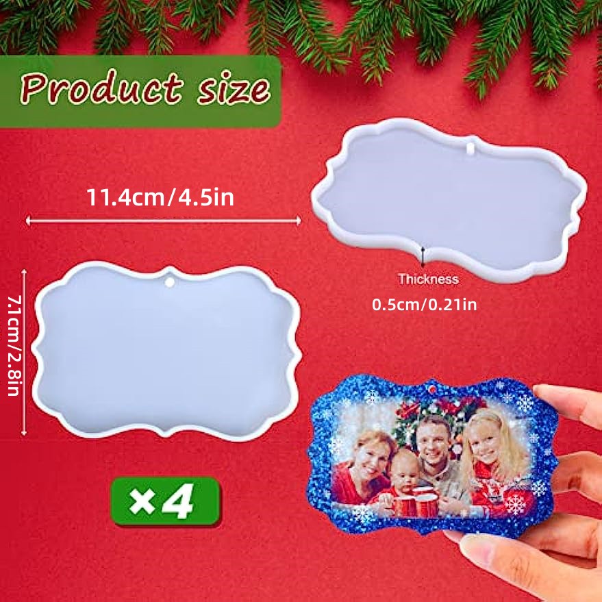 Small Resin Molds Dice DIY Couple Pendant Drop Glue Mould Christmas  Decoration