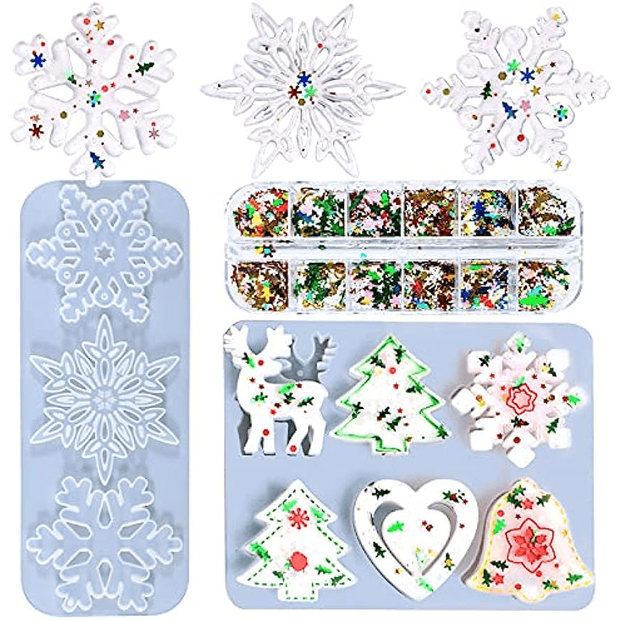 3 Pezzi/set Stampi In Resina Fiocchi Neve Natale Stampi In - Temu Italy