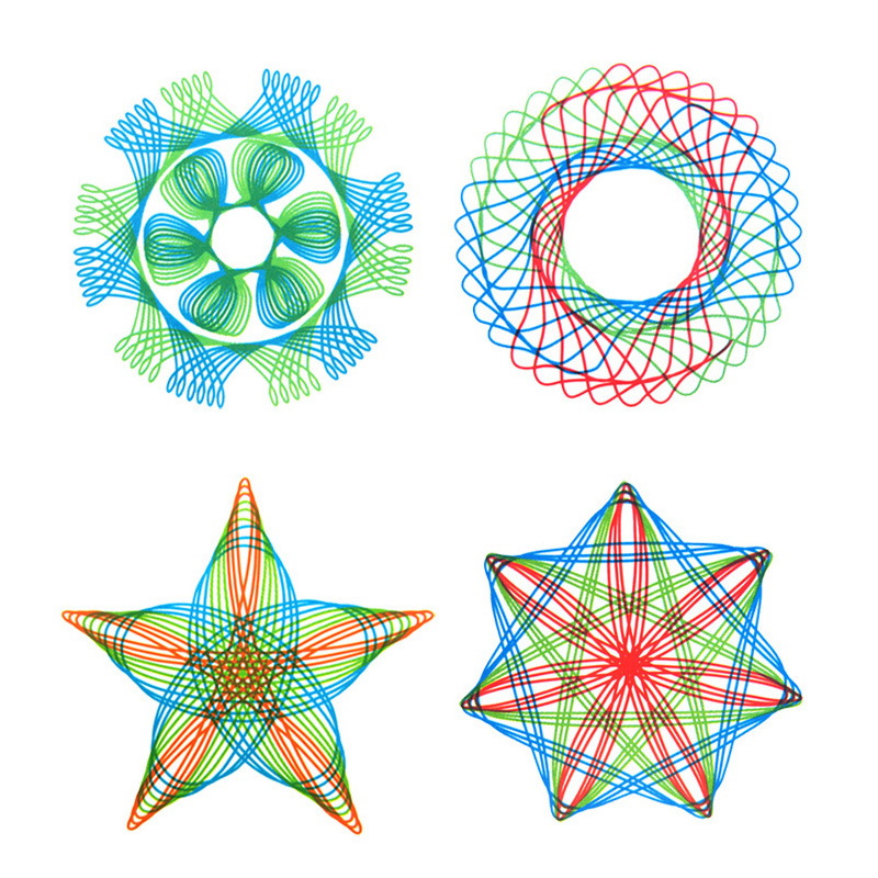 Multifunctional Ruler Suit Spirograph Painting Geometric Figure Template  Creative Painting Tool Jig Gift For Children