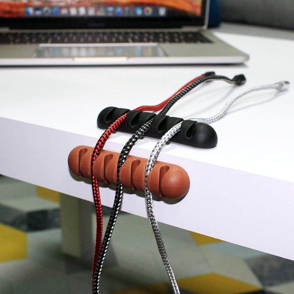 7 Holes Silicone Cable Winder USB Cable Organizer Wire Winder