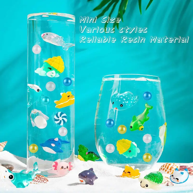 Mini Resin Animals Ocean Themed Mini Resin Figures - Temu