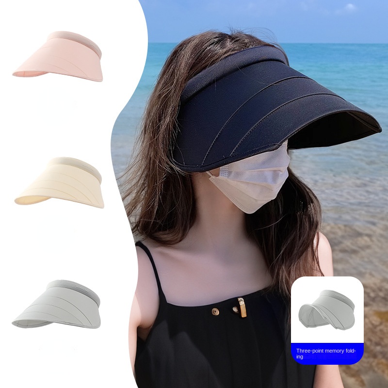 Retractable Large Brim Sun Hat For Women Summer Uv Protection Empty Top  Sports Sun Hat With Rope - Sports & Outdoors - Temu Canada