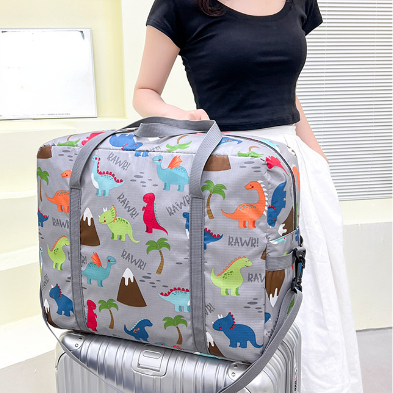 Large Capacity Weekender Tote Bag Dacron Lightweight Luggage - Temu