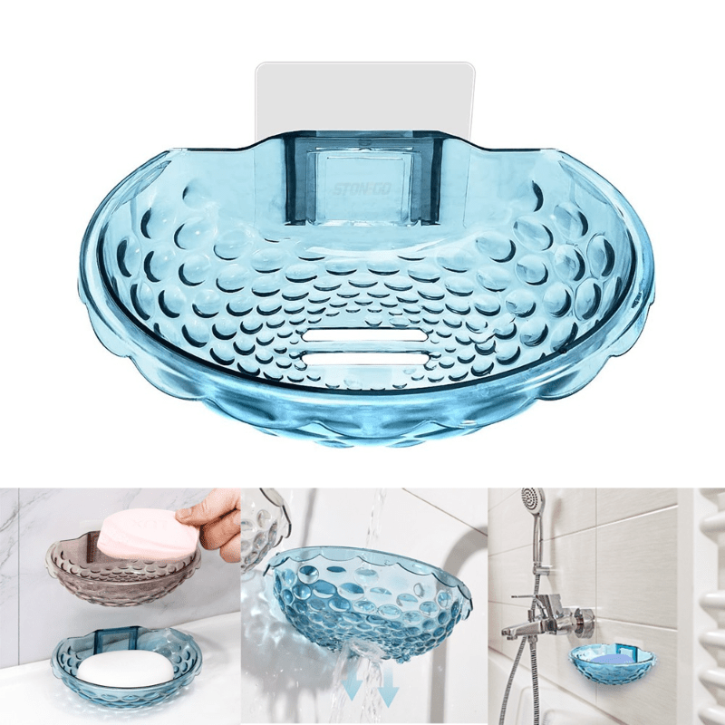 Soap Dish For Sink, Self Draining Soap Holder For Shower Wall Bar Soap  Dishes For Bathroom Soap Container Holder Dish For Kitchen - Temu