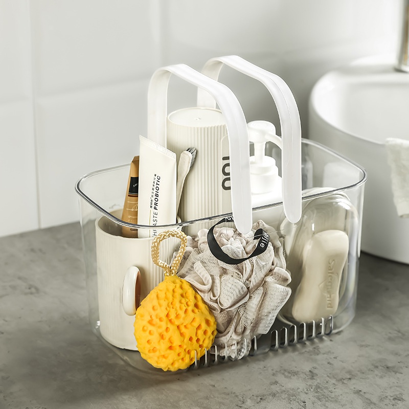 Portable Shower Caddy Basket, Plastic Storage Basket With Handle, Bathroom  Basket For Shampoo, Shower Gel, Bathroom Storage Box - Temu