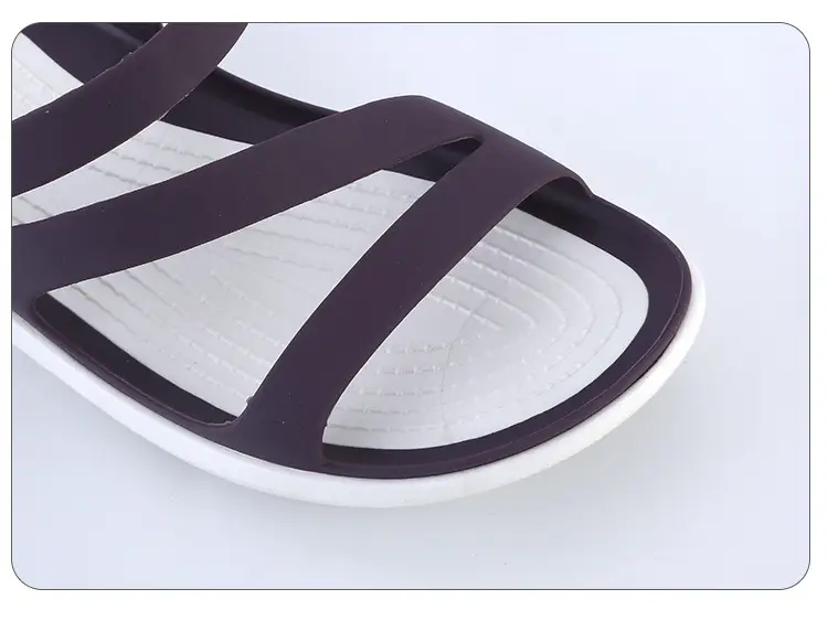 Women s Pvc Flat Slides Lightweight Open Toe Slip Beach details 3