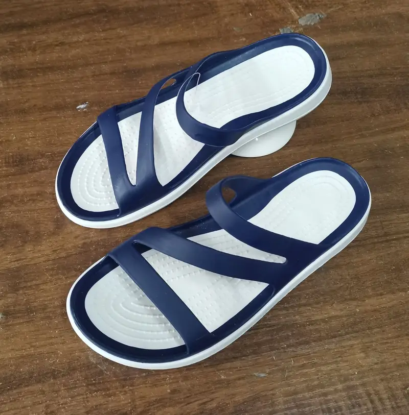 Women s Pvc Flat Slides Lightweight Open Toe Slip Beach details 10