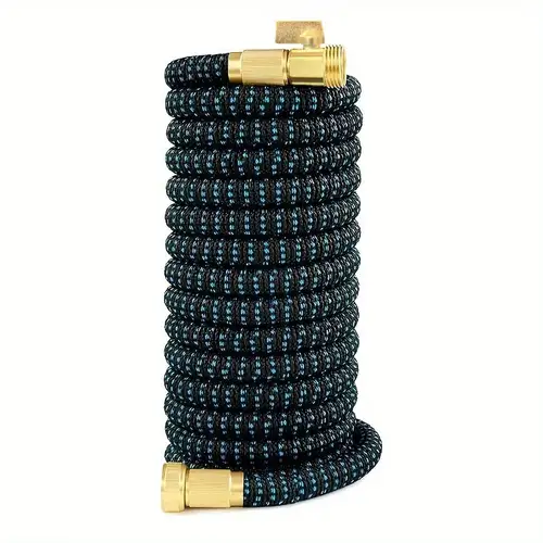25ft 50ft 75ft 100ft retractable hose with solid brass fittings kink free for yard watering washing