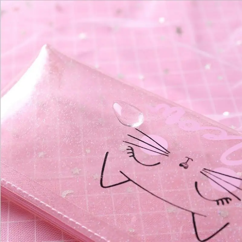 Cheap Cute Cat Pencil Cases for Girls Pink Transparent Pen Bag School  Supplies Stationery Pouch Pencil Box