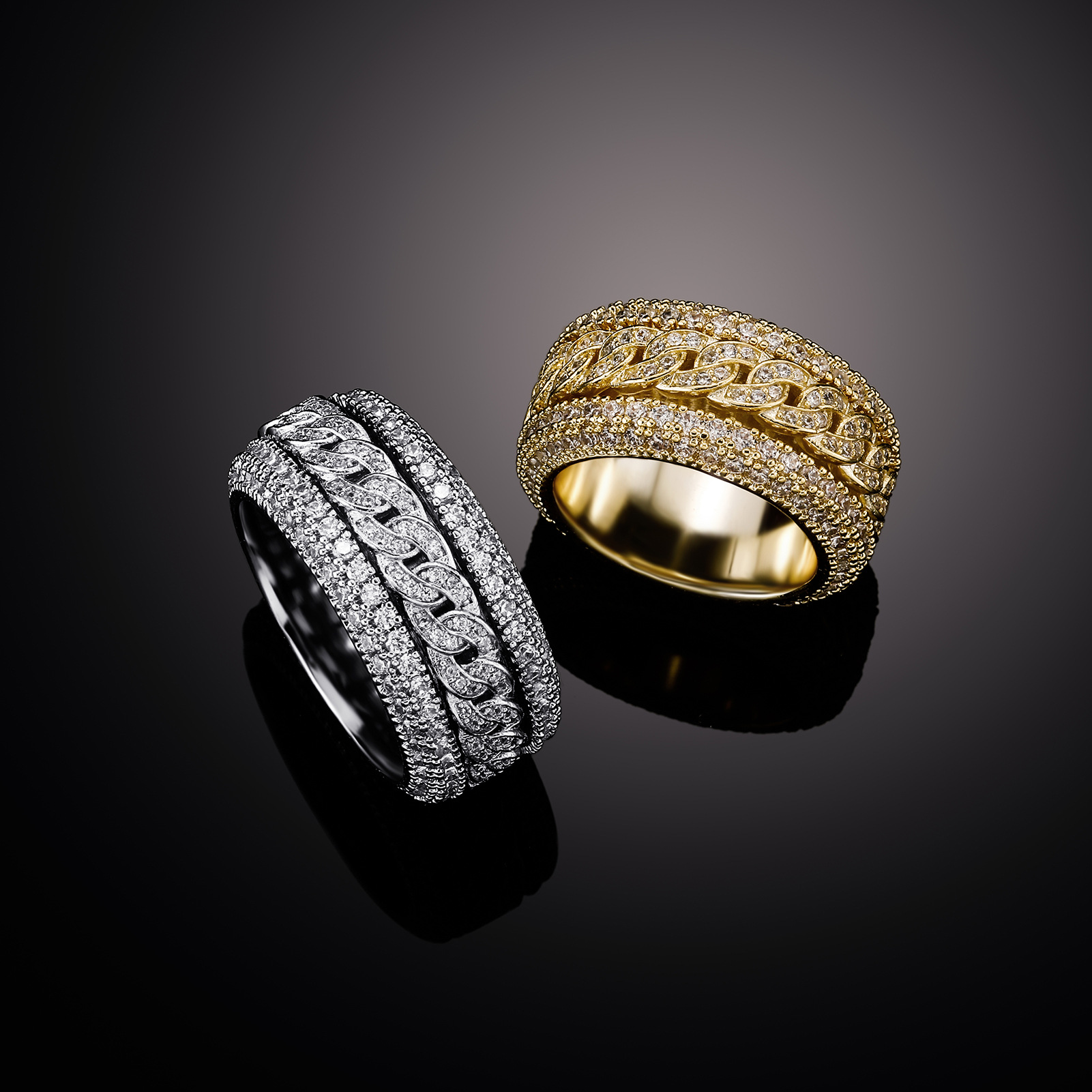 rings full men's two of and women's universal rings diamond rows