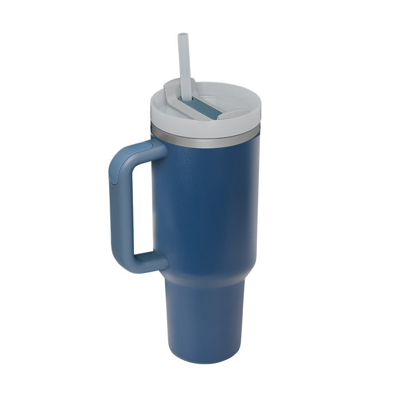 Tumbler With Lid And Straw, Stainless Steel Thermal Water Bottle