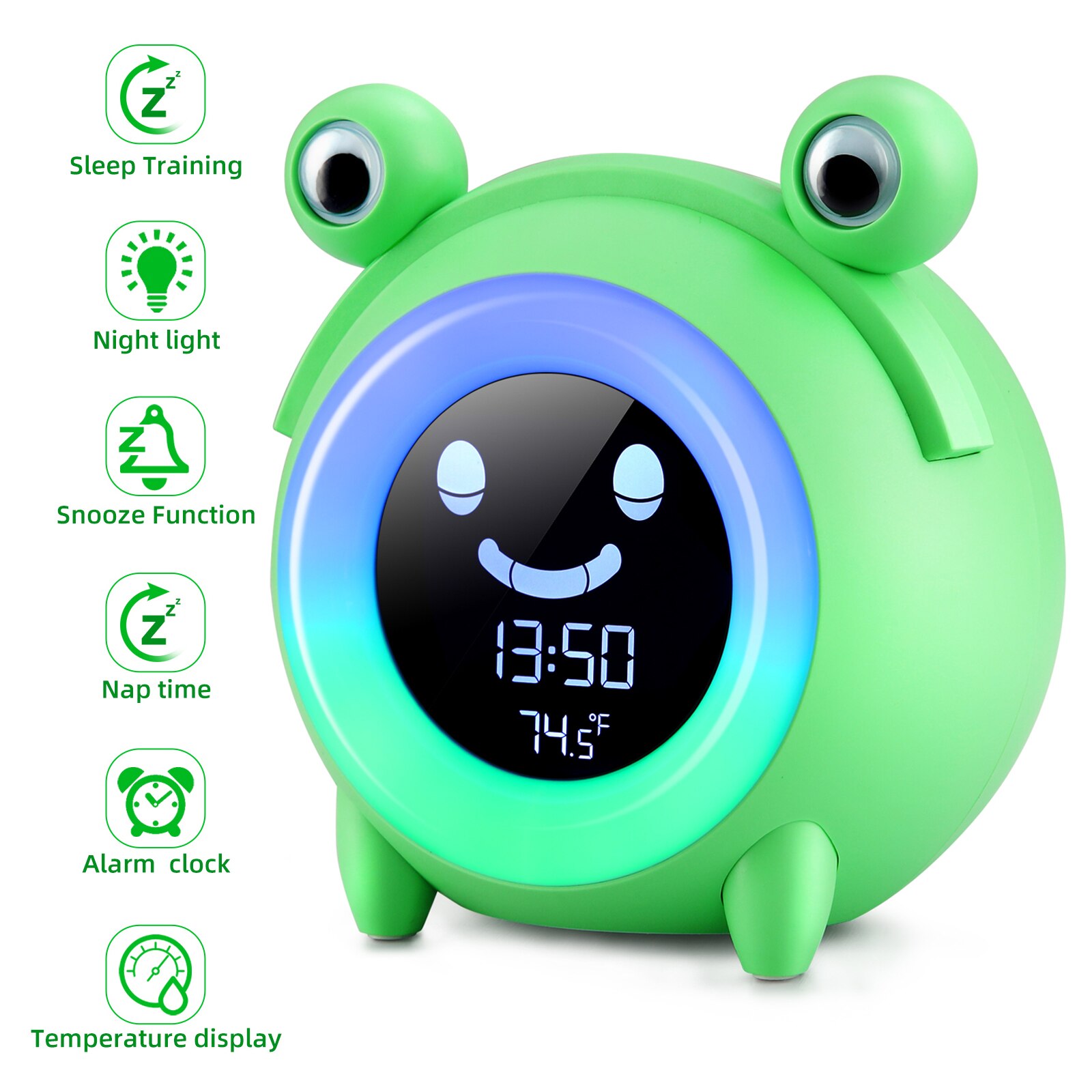 Reloj despertador de conejo, despertador Digital Led creativo de dibujos  animados, despertador electrónico USB, luz nocturna LED temporizada, reloj  de dinosaurio