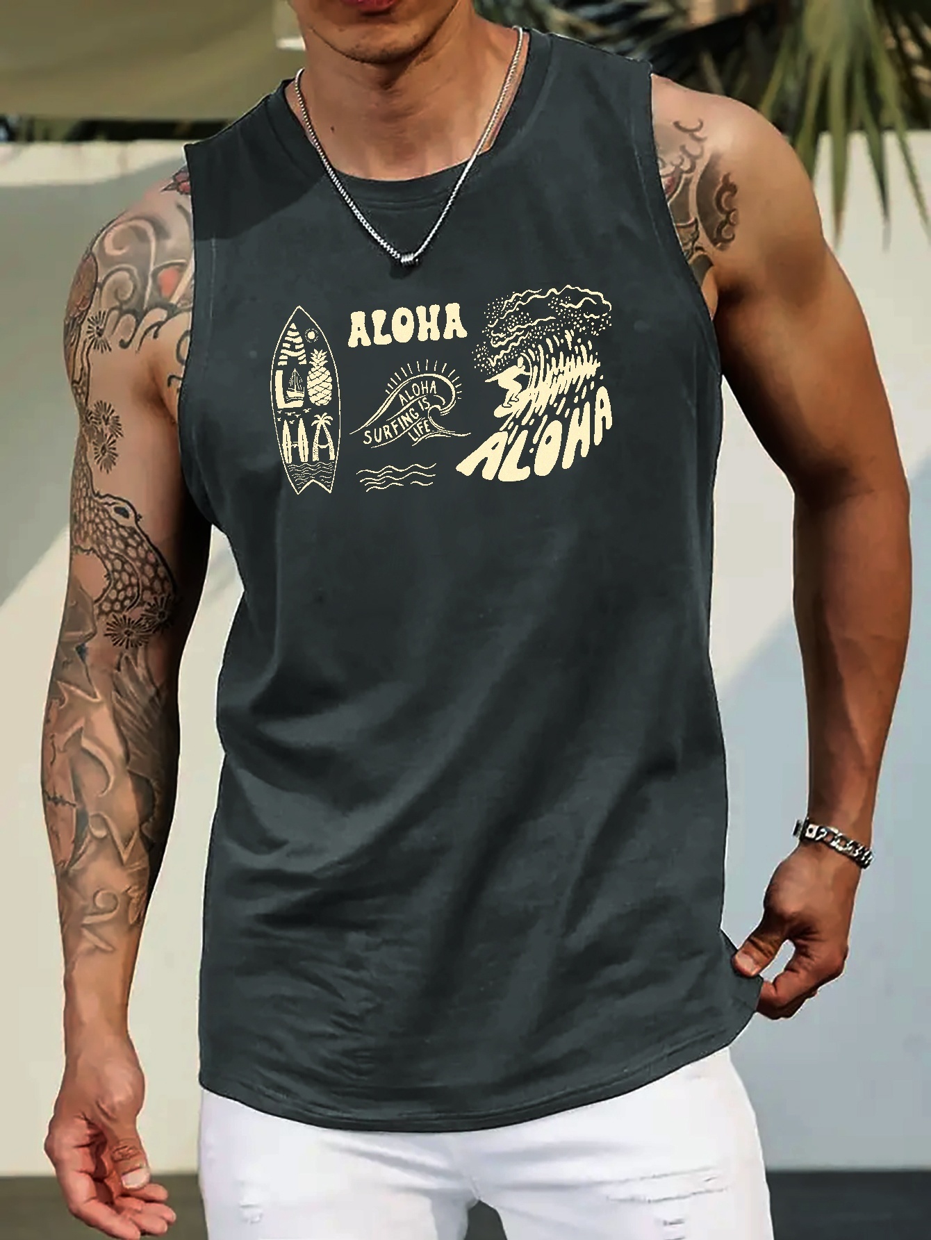 Men's aloha tank top