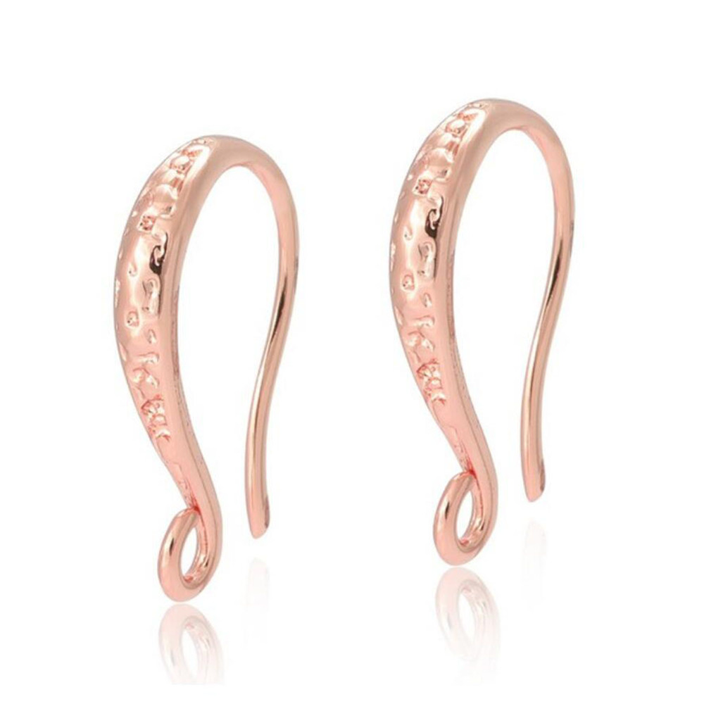 wholesale of 20 50 pieces of exquisite frosted diy ear hooks earrings and ear pendants in golden silvery and rose gold for handmade accessories materials details 1