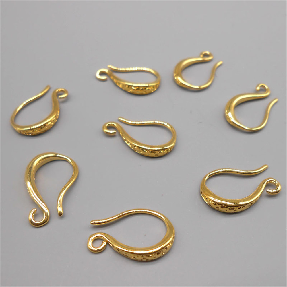 wholesale of 20 50 pieces of exquisite frosted diy ear hooks earrings and ear pendants in golden silvery and rose gold for handmade accessories materials details 4