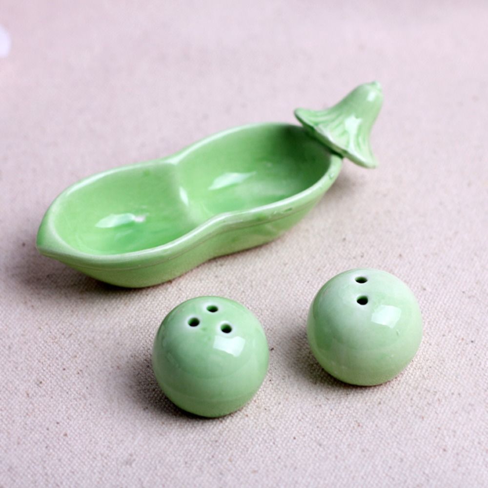 Two Peas in A Pod Ceramic Salt & Pepper Shakers (Set of 4)