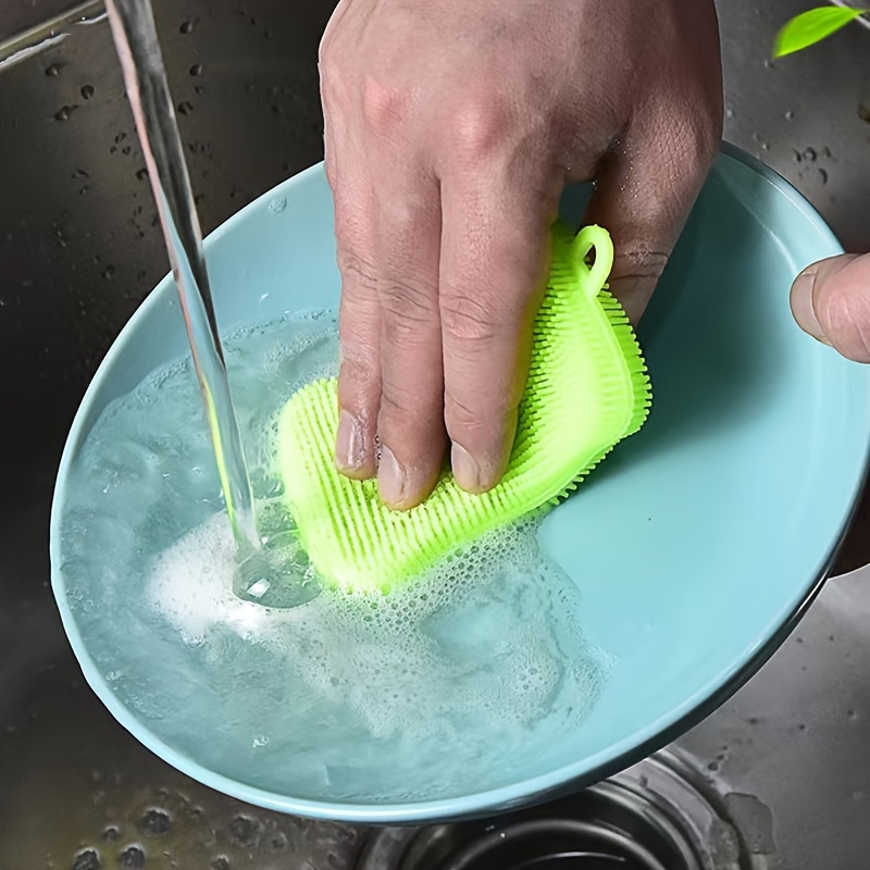 Multipurpose Silicone Dish Sponge, Kitchen Cleaning Scrubber