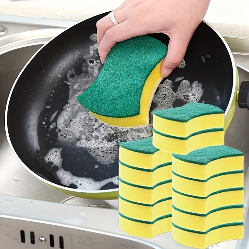 Dish Sponges for Kitchen (15 Pcs Pack) - Non Scratch Scrubbers for Cleaning  Dishes - Reusable Dish Sponge Scrub Pads for Dishwashing & Washing 