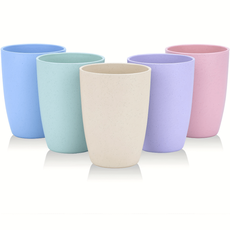 6-Pack 12oz Wheat Straw Mugs, Dishwasher Safe Unbreakable Coffee