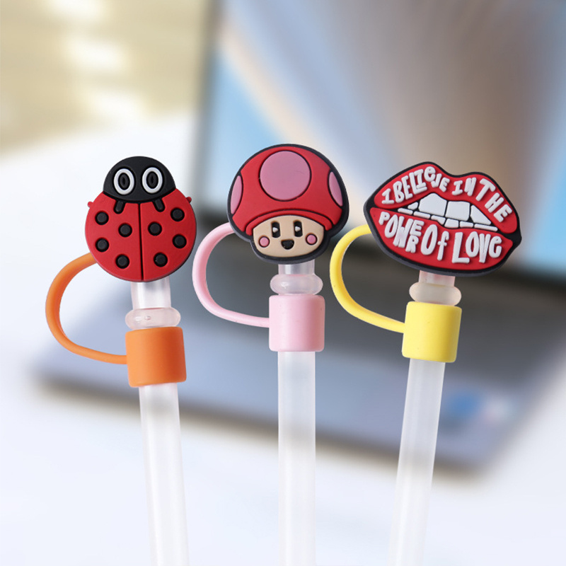 Straw Tips Cover, Reusable Straw Toppers, Kawaii Cow Series Silicone Straw  Sleeve , Decorative Straw , For Party Favor Bags,birthday Party, Friends  Gathering, Dustproof Straw Covers, Party Supplies, Chrismas Halloween Gifts  - Temu