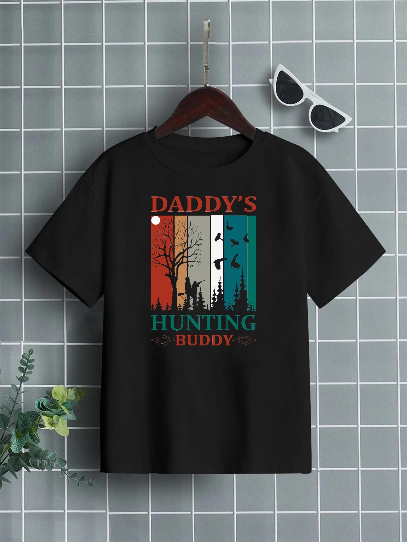 DADDY'S FISHING BUDDY Print Boys Creative T-Shirt, Trendy Versatile &  Comfortable Short Sleeve Tee For Toddler Kids, As Gift