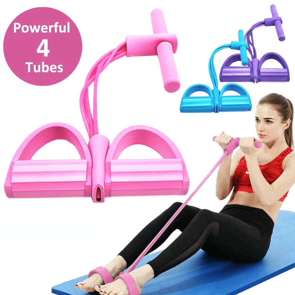 Multifunction Tension Resistance Rope 4 Tube Elastic Yoga Pedal Puller  Fitness Auxiliary Stretch Equipment For Abdomen Waist Arm Leg Slimming  Training - Sports & Outdoors - Temu Australia