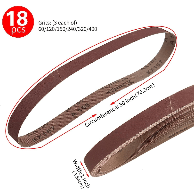 Sanding Belts Trivd Frol 18Pcs 4x36 Inch - Assorted Grits 40/80/120/150/240/ 400 For Belt Sander Belt Sander Sandpaper