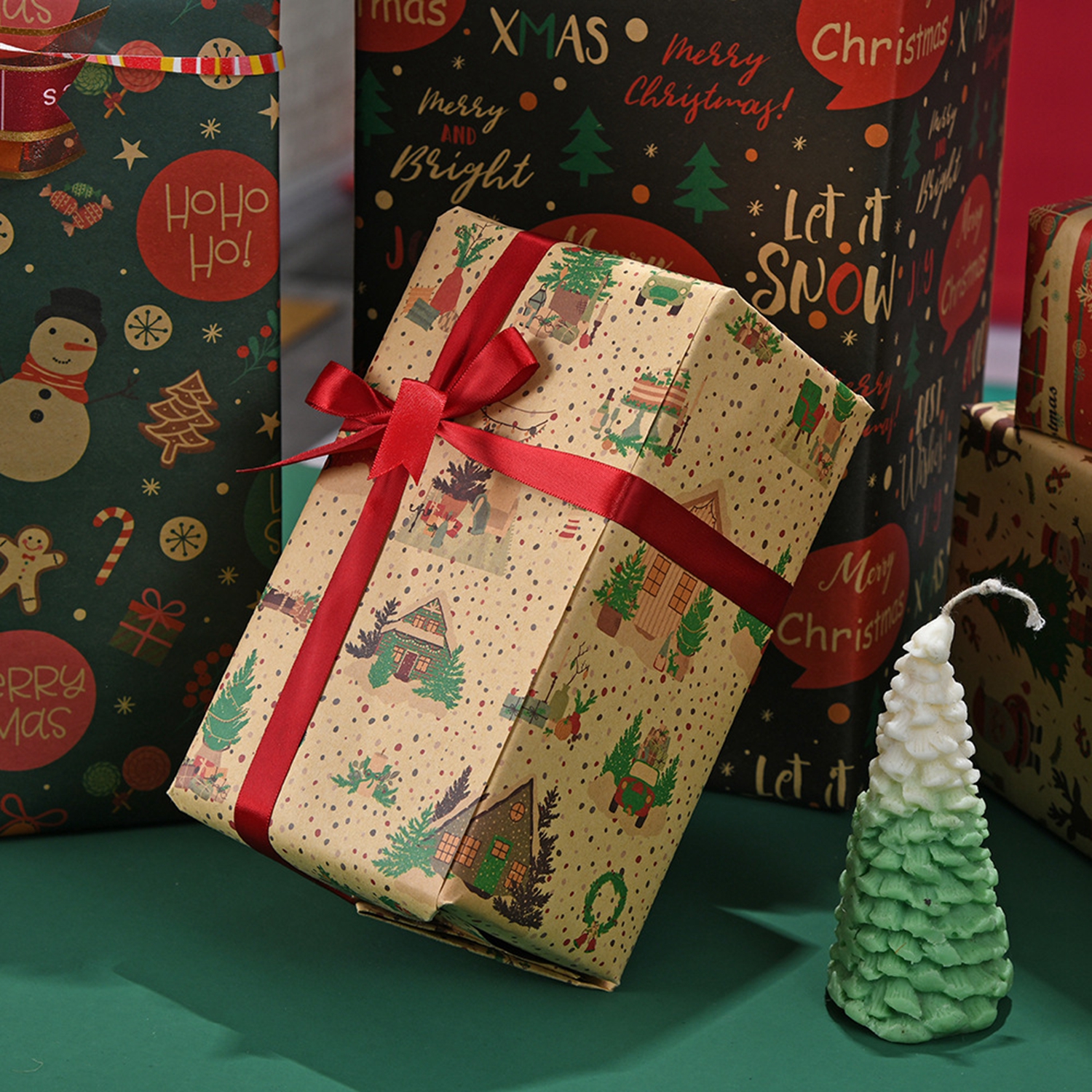 Shamrock Teddy Bear Wrapping Paper Bulk Ream 24 24 Pounds Christmas Gift
