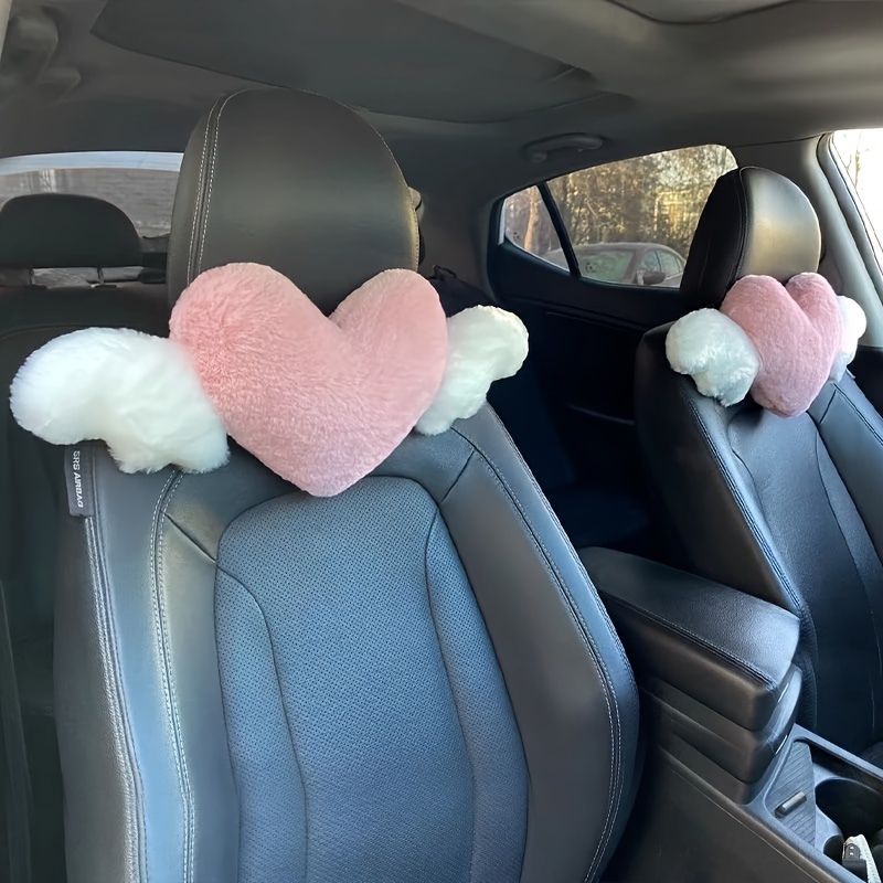 New Car Car Plush Headrest, Backrest, Neck Protection Pillow, Lumbar  Support, Car Seat, Neck Pillow, Backrest Cushion, Cute Seat Cushion, Car